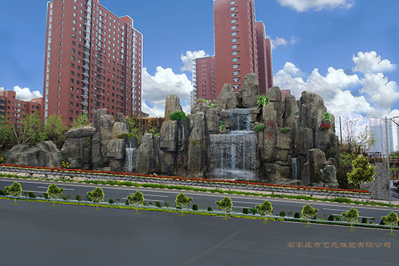 天津山体护坡假山浮雕绿化制作项目